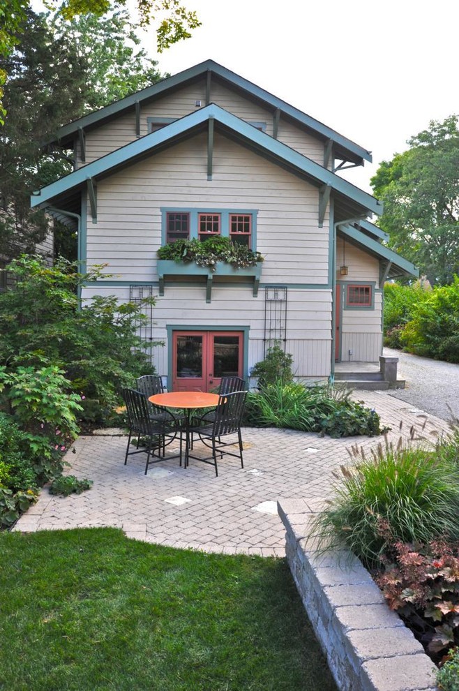 Chicago Bungalow Garden Craftsman Patio Chicago by NLH