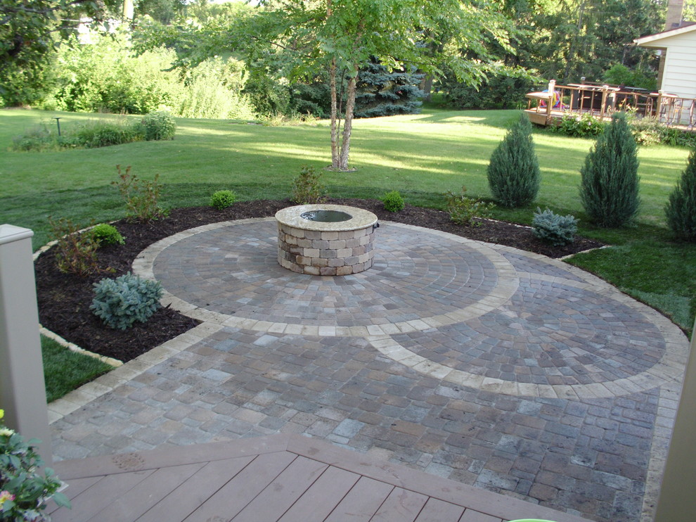 Circular Paver Patio Patio Minneapolis by BARRETT LAWN CARE Houzz