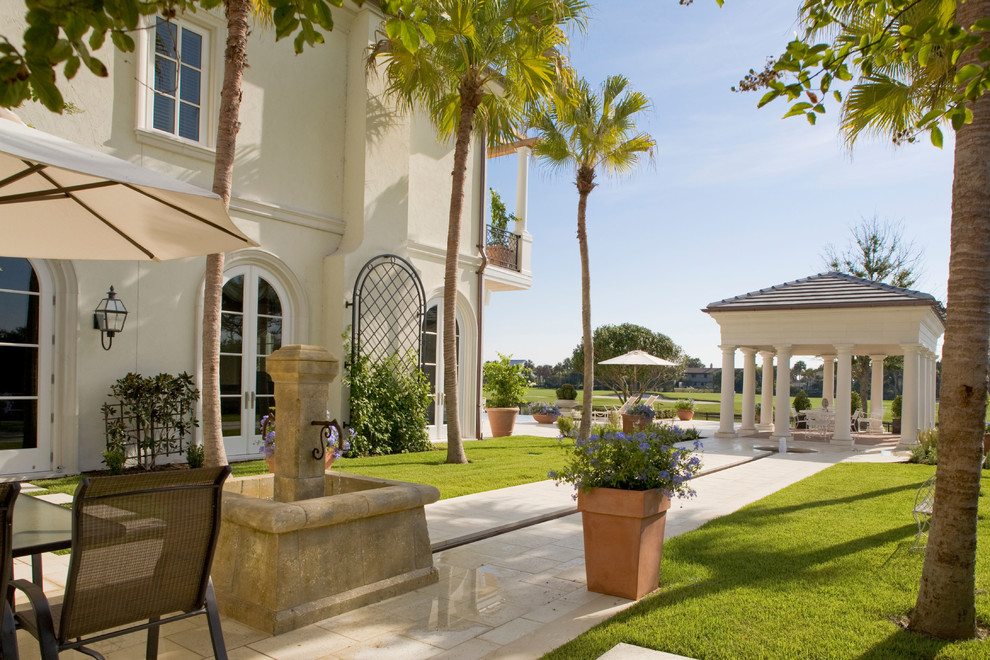 Classically inspired Seaside Estate - Mediterranean - Patio ...