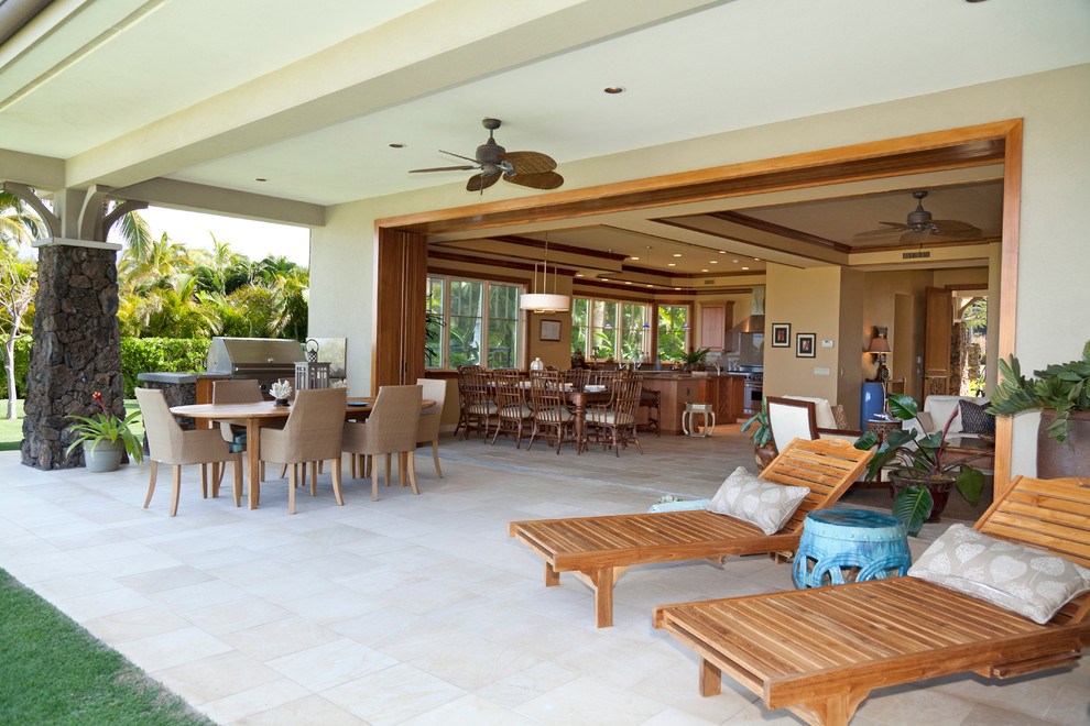 Coastal Townhome Tropical Patio Hawaii by LoMa Decor Houzz