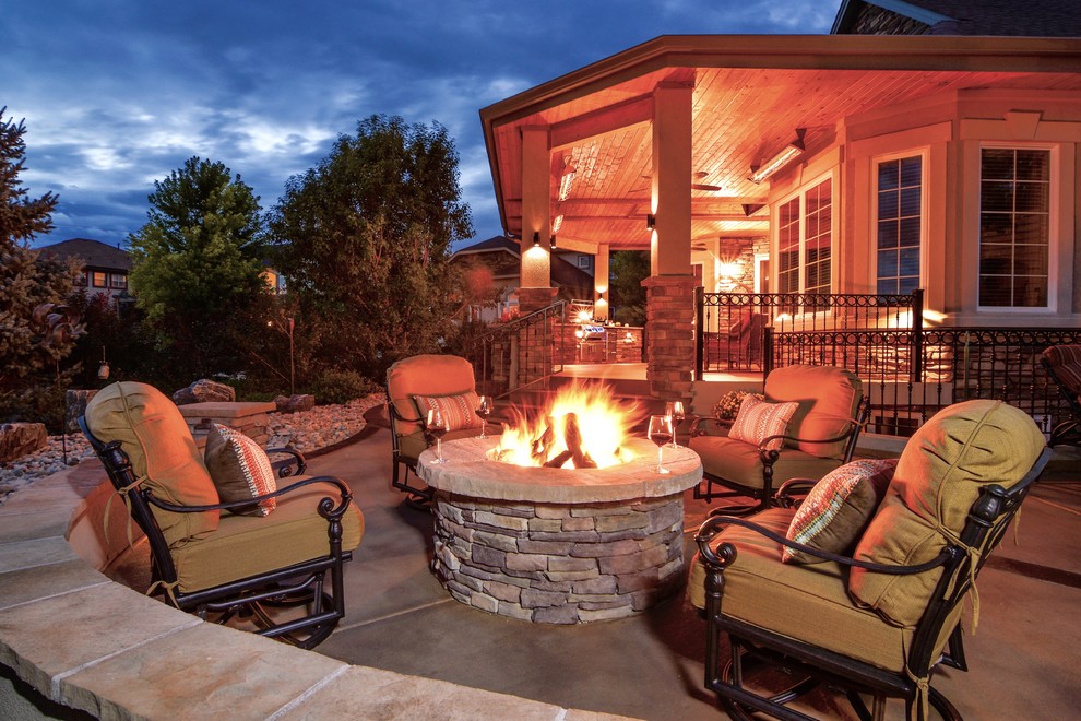 Colorado Deck & Custom Kitchen Rustic Patio Denver by Mosaic