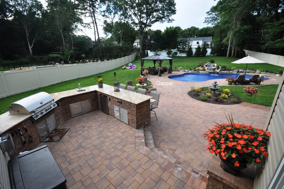 Complete Backyard Designed and Built in Commack NY 11725 Traditional