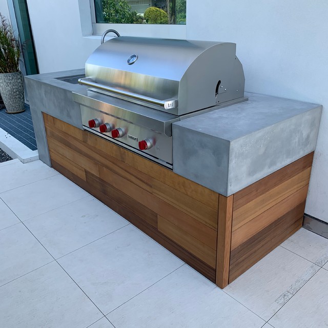 Concrete BBQ Moderno Patio Otras zonas de User Houzz