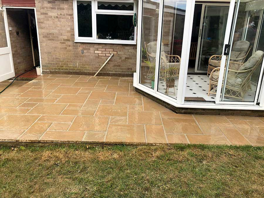 Conservatory Patio Replaced Traditional Patio Oxfordshire by