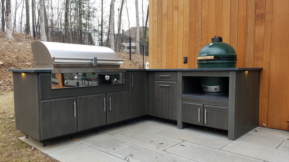 Contemporary Outdoor Kitchen of Style - Patio - New York - by The
