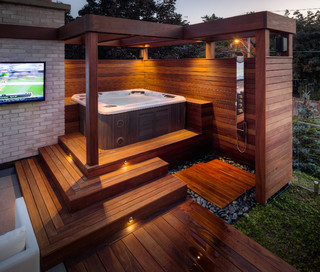 Contemporary Pergola + Hot Tub - Contemporary - Patio - Toronto - by ...