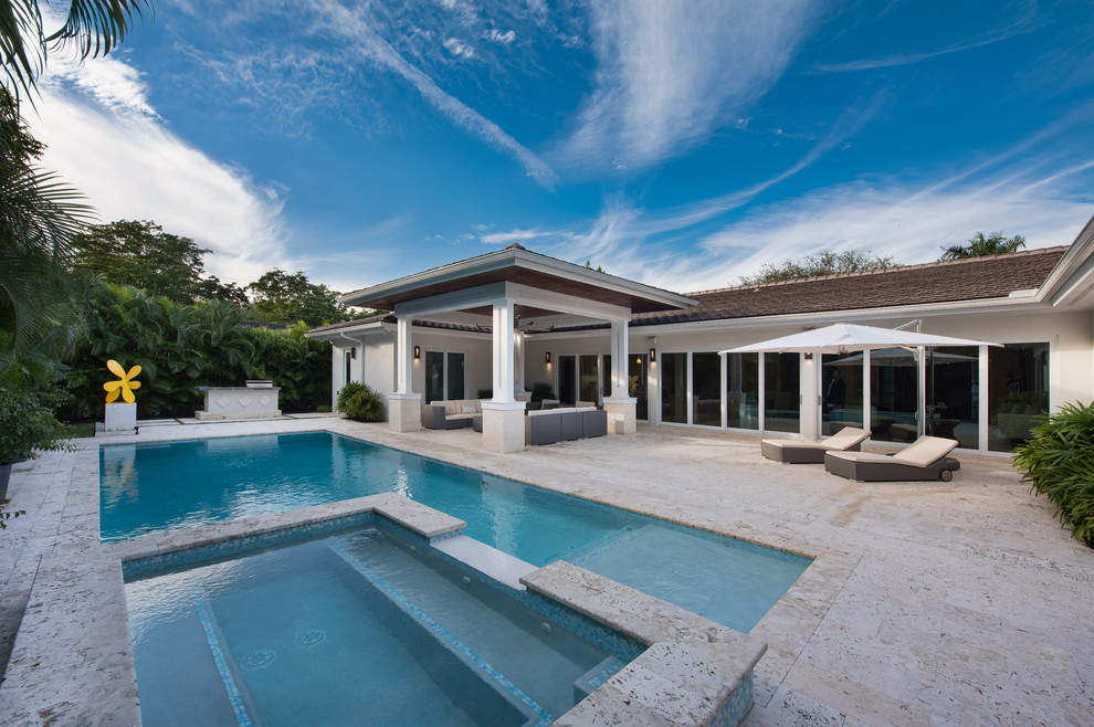 Coral Gables New Construction Contemporary Patio Miami by