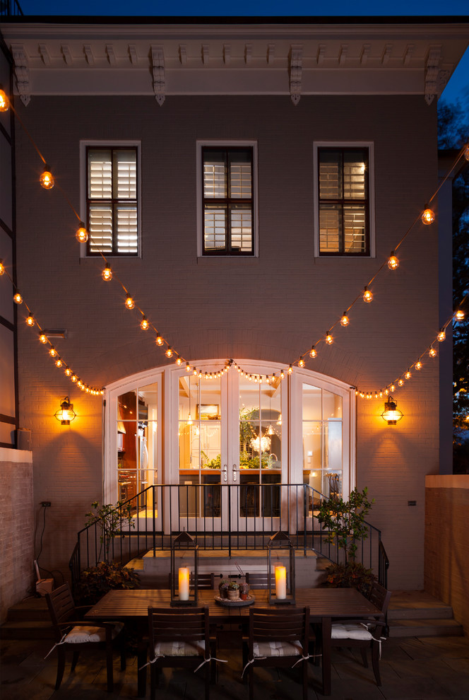 Inspiration for a classic back patio in DC Metro with no cover.