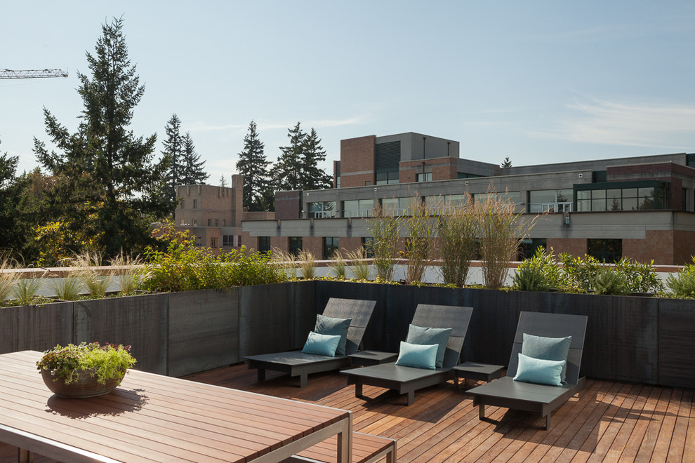Corten Steel Planters Roof Deck Portland - Modern - Deck - Portland ...