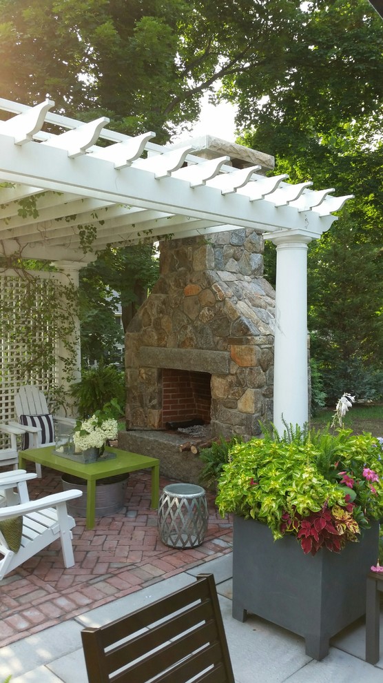 Example of an eclectic patio design in Boston