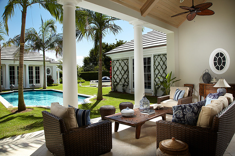 Courtyard Estate With Guest House Traditional Patio Miami by