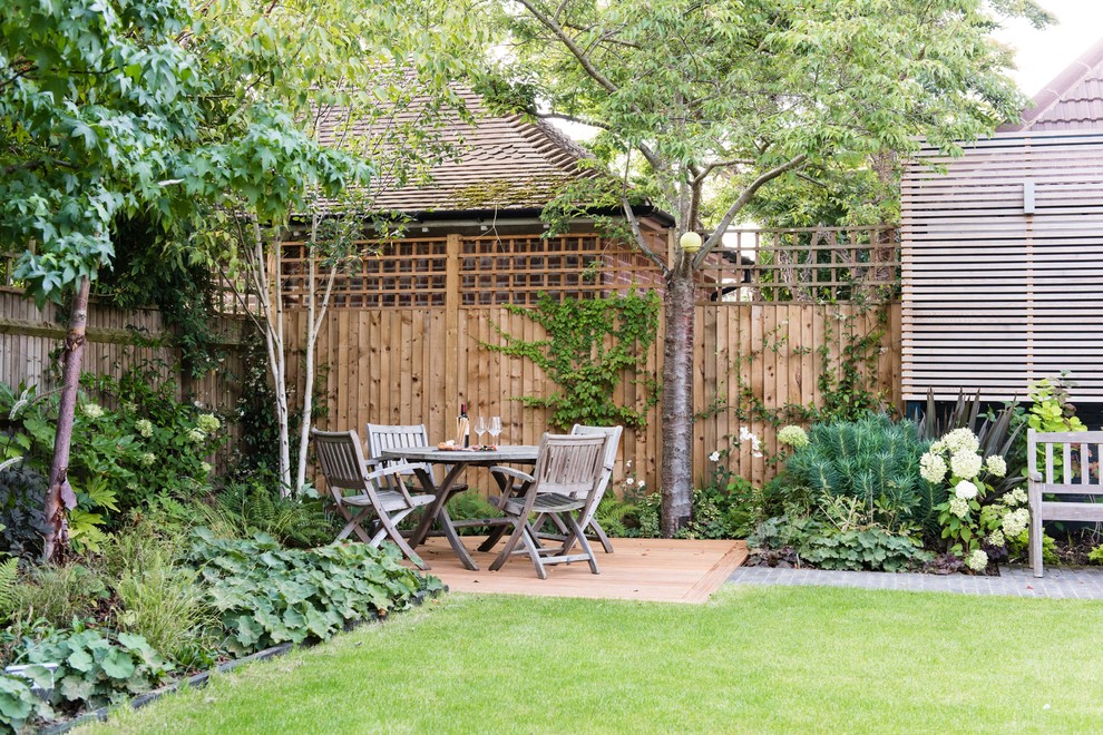 Inspiration for a timeless patio remodel in Hertfordshire with no cover