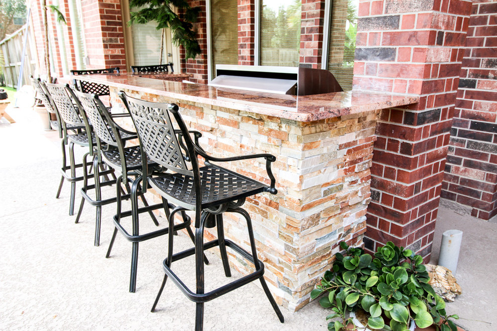 Covered Patio with Kitchen Cypress, TX Traditional Patio Houston