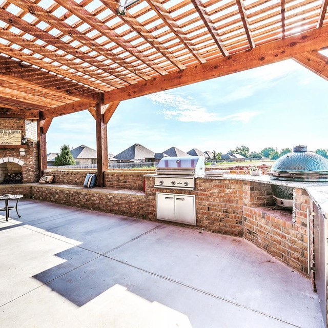 Cozy Outdoor Living Rustic Patio Oklahoma City by Modern Homes
