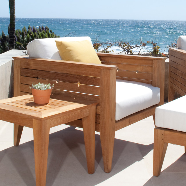 Craftsman Teak Lounge Chair Classique Chic Terrasse et Patio Los