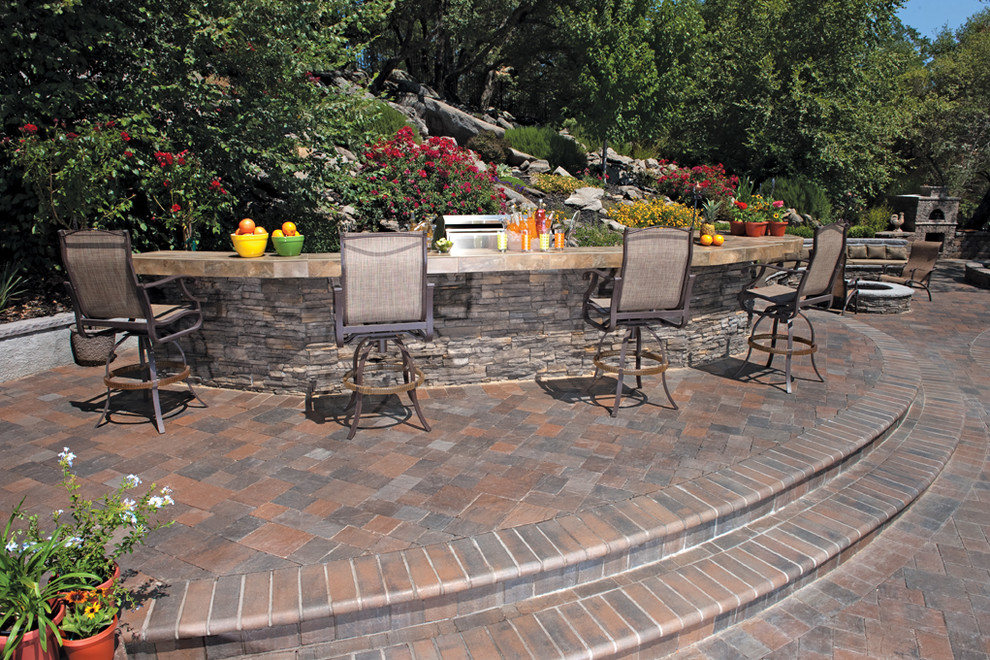 Create a beautiful outdoor patio with pavers Contemporary Patio