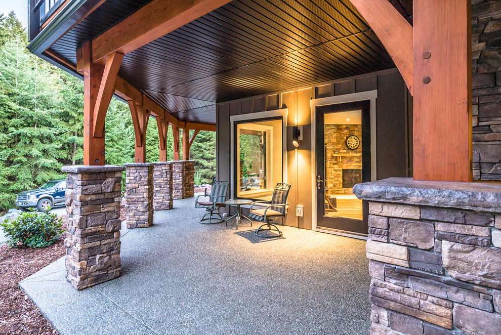 Creekside Custom Home Rustic Patio by Alair Homes Nanaimo Houzz