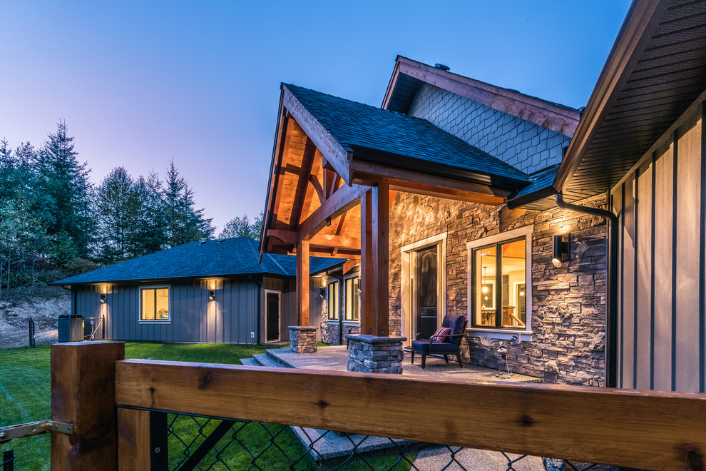 Creekside Custom Home Rustic Patio by Alair Homes Nanaimo Houzz