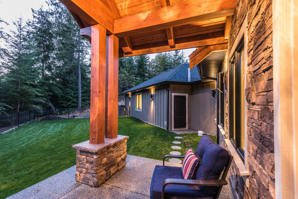 Creekside Custom Home Rustic Patio by Alair Homes Nanaimo Houzz