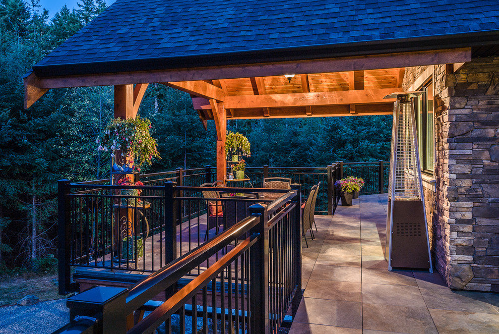 Creekside Custom Home Rustic Patio by Alair Homes Nanaimo Houzz