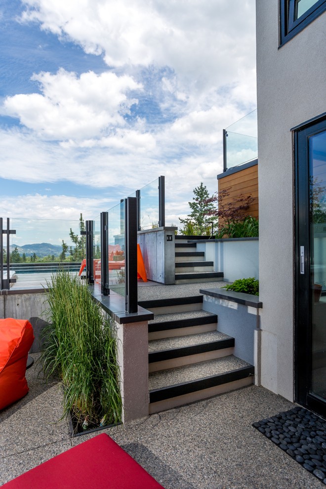 Custom Concrete Stair Caps Contemporary Patio Vancouver by VC