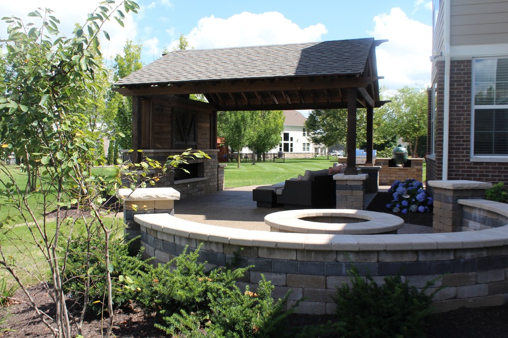 Custom Covered California Fireplace and TV (Zionsville, IN