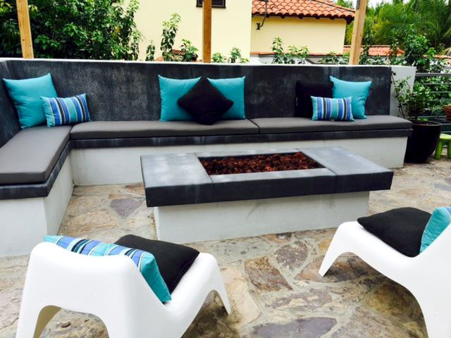 Custom Cushions For Built In Concrete Bench Contemporary Patio Los Angeles By Cushion Source Houzz