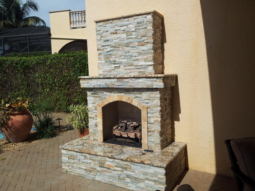 Custom Fireplaces Traditional Patio Miami by User Houzz
