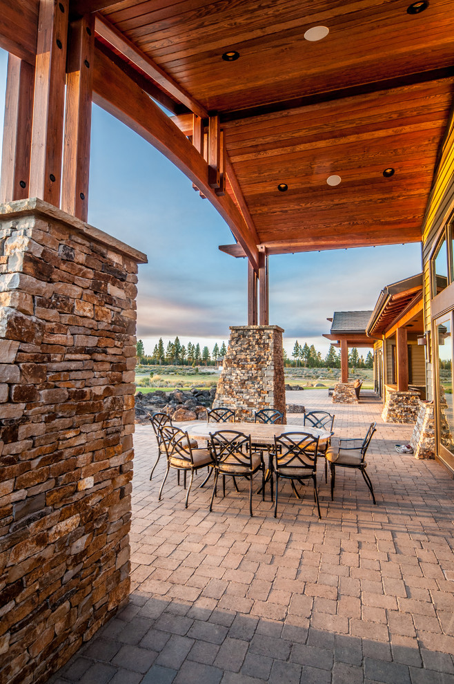 Custom Home & Landscape Design in The Highlands at Broken Top Traditional Patio Portland