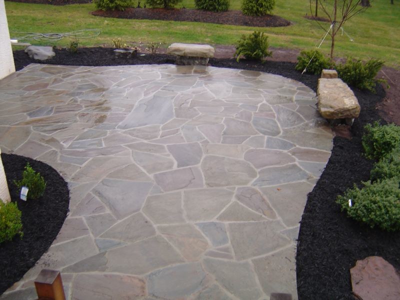 Flagstone With Mortar Joints Houzz - How Much Mortar For Flagstone Patio