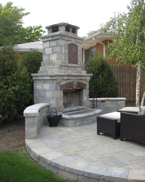 Custom Outdoor Fireplaces Traditional Patio Chicago by Western