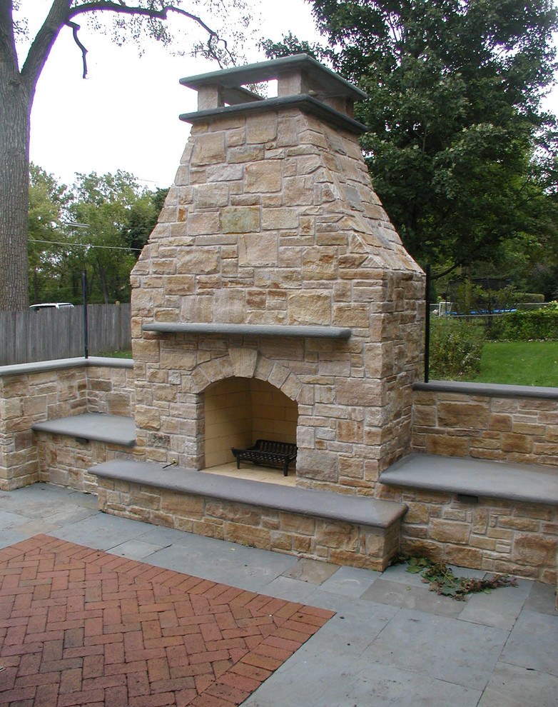 Custom Outdoor Fireplaces Traditional Patio Chicago by Western