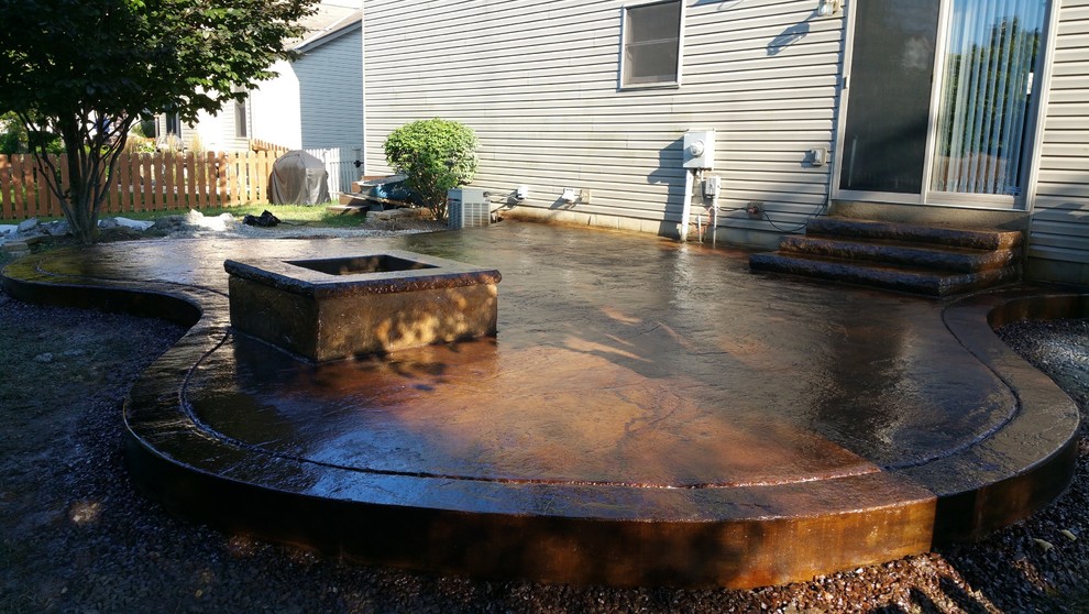 Custom Stamped Concrete Patio Design, Installation and Decorative Acid
