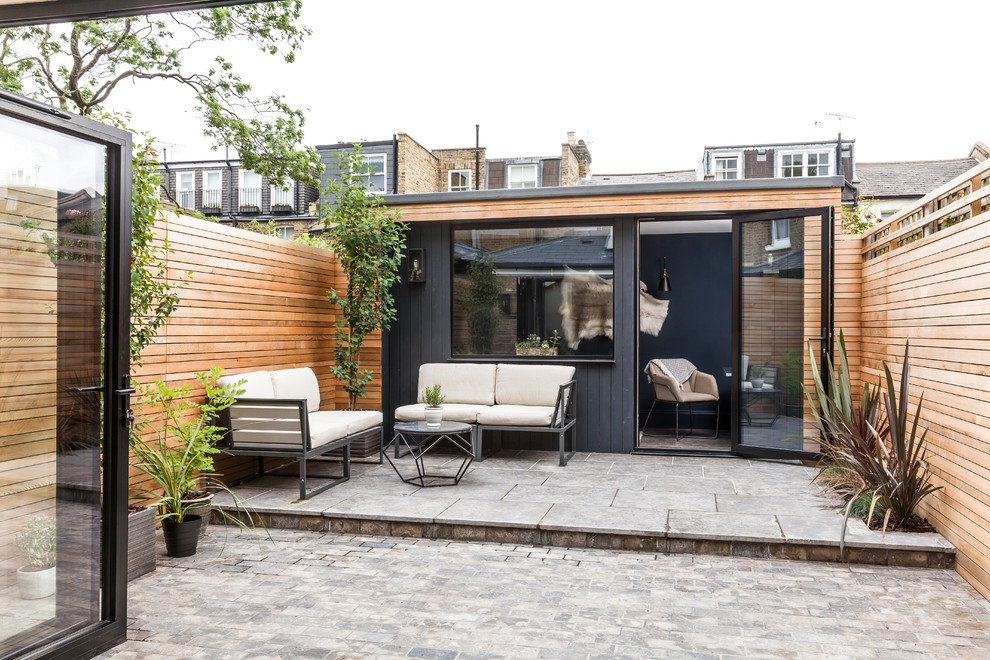 Design ideas for a scandi patio in London.
