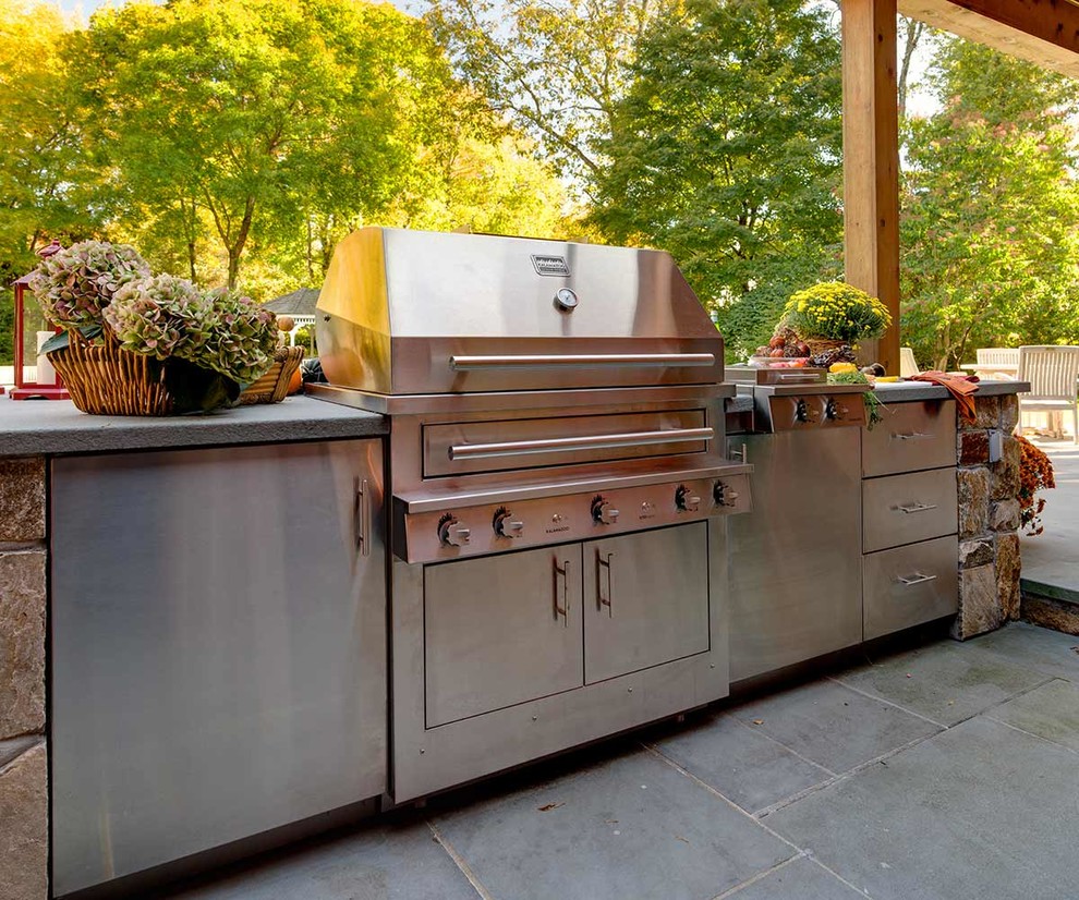 Darien, Connecticut Outdoor Kitchen - Farmhouse - Patio - Atlanta - by ...