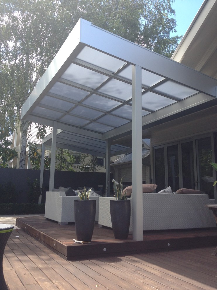 Patio - contemporary patio idea in Melbourne with a pergola