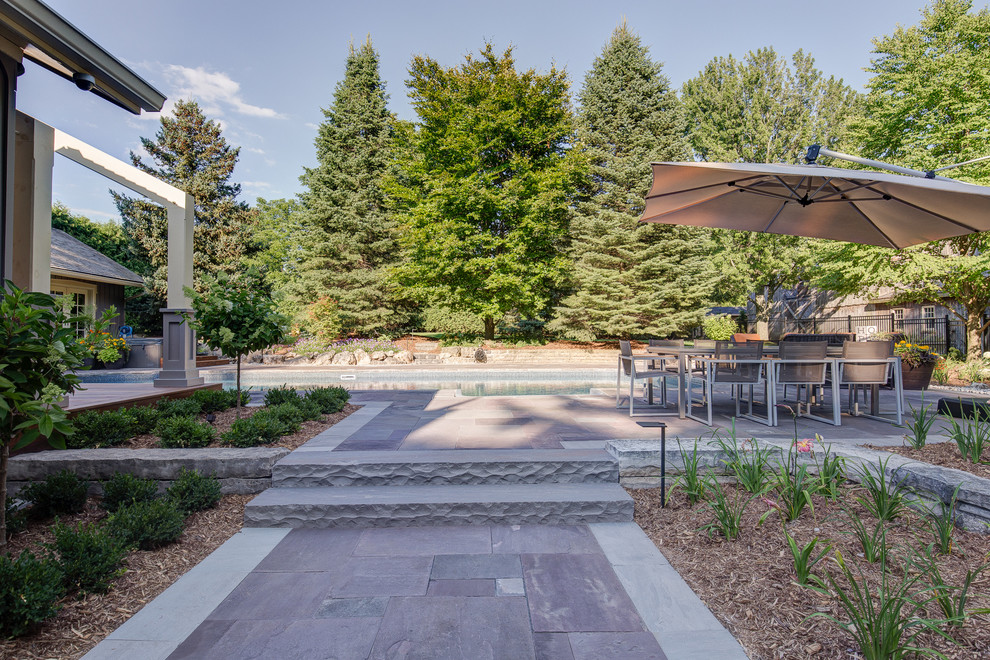 Deck Restoration & Stone Paver Patio Traditional Patio Little