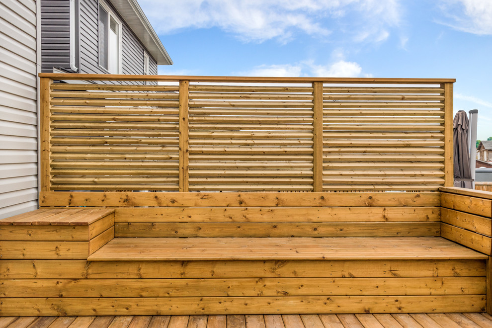 Deck Seating with Privacy Screen Traditional Patio Calgary by