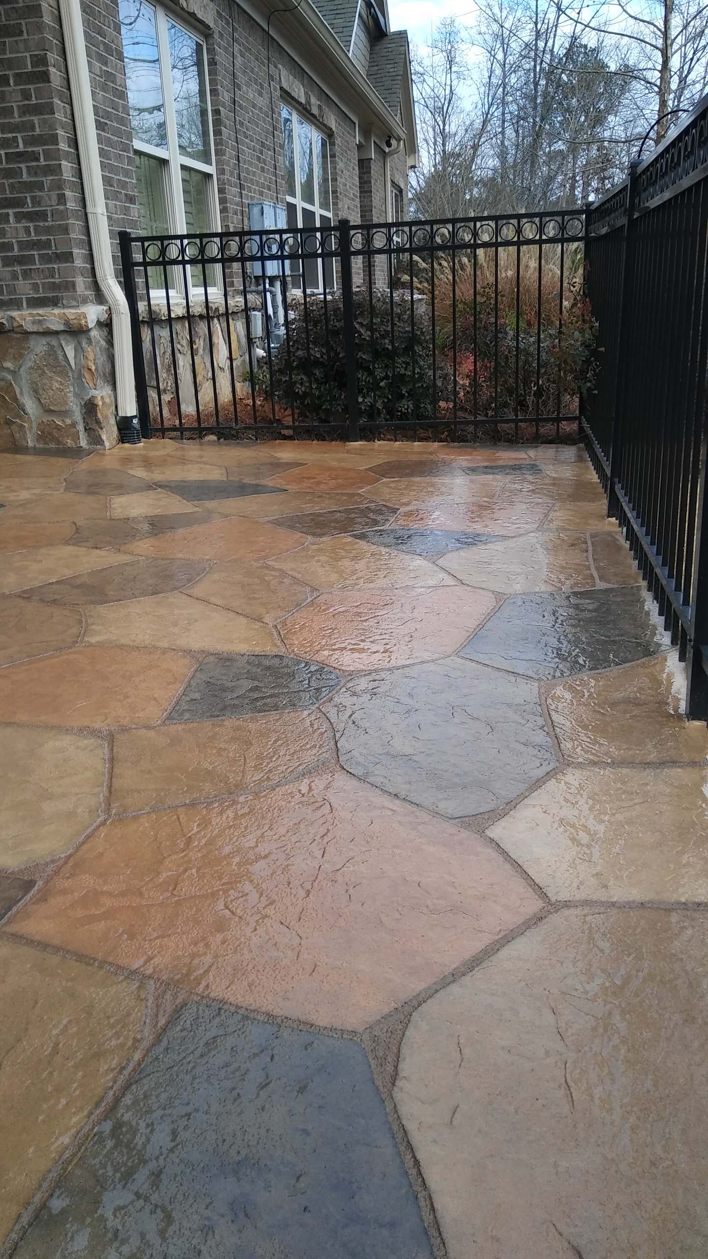 Decorative Concrete Patios Stained Stamped Resurfaced Craftsman Patio Denver By Concrete Craft Houzz