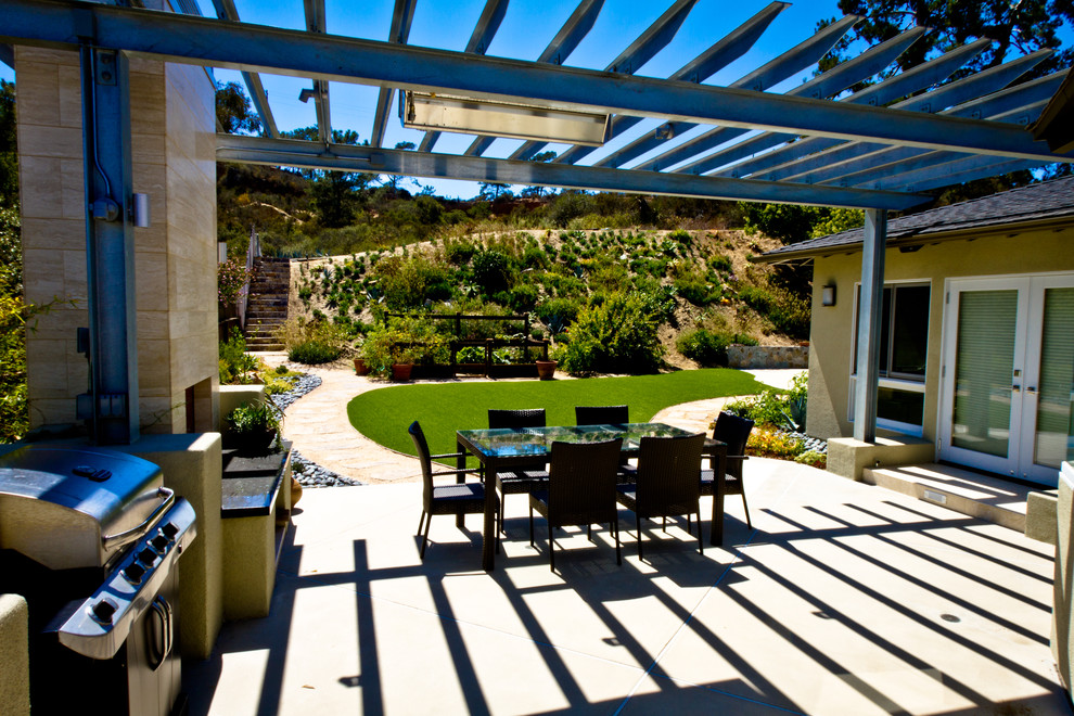 Aménagement d'une terrasse moderne.