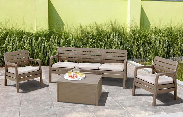 berouw hebben Moedig focus Delano Lounge Set in Cappucino - Modern - Courtyard - London - by Out and  Out Original | Houzz