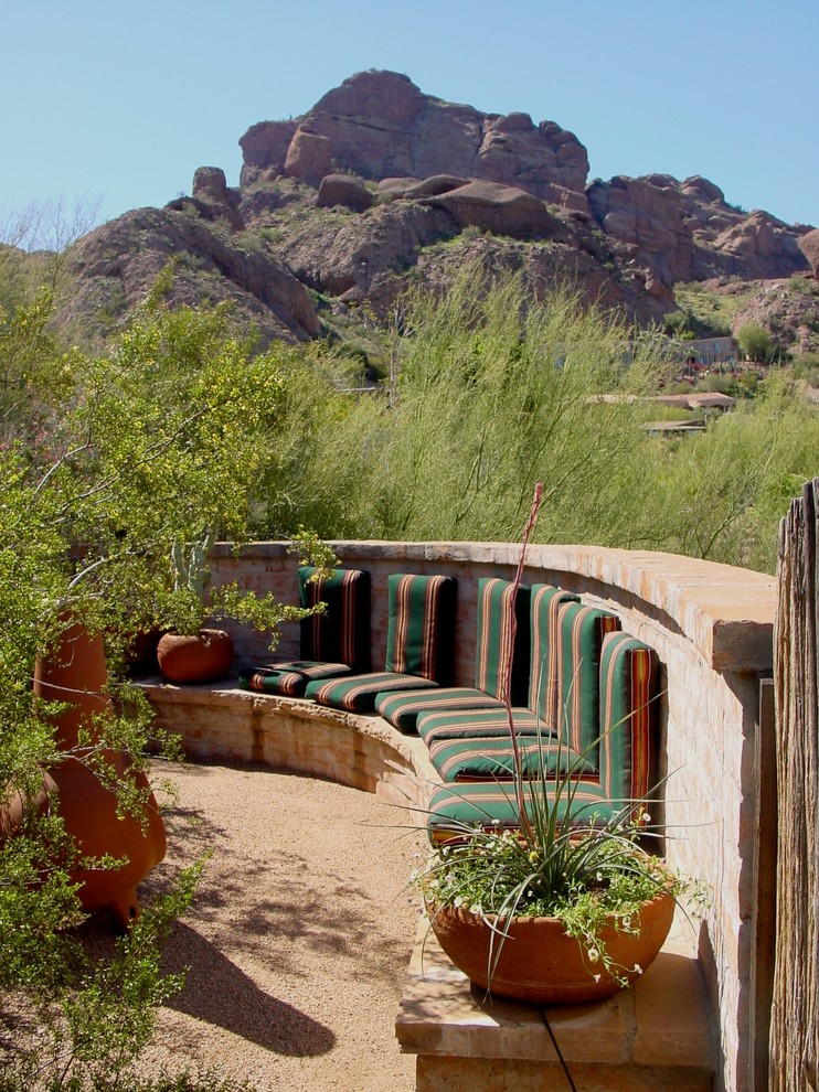 Patio - southwestern patio idea in Phoenix with no cover