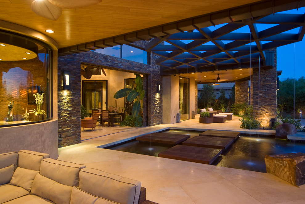 This is an example of a contemporary patio in Las Vegas.