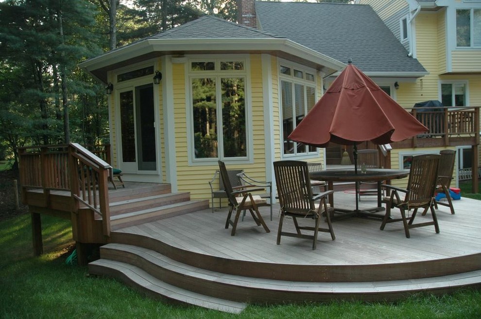 Devonwood, CT sunroom and Ipe double decks Traditional Patio Bridgeport by Archadeck of