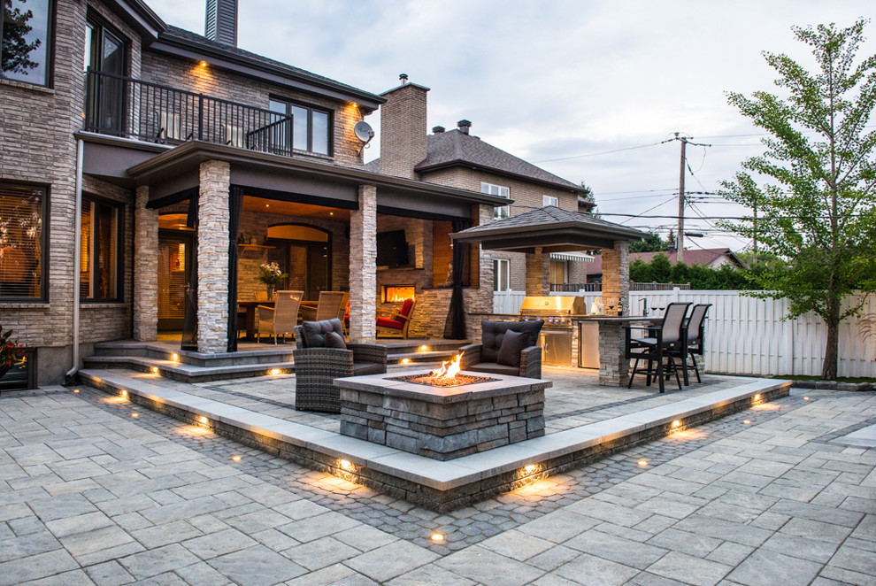 Traditional patio in Montreal.