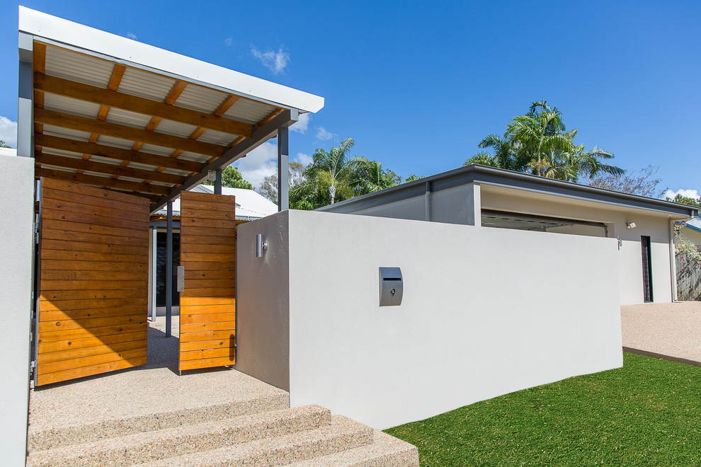 Moderner Patio mit Granitsplitt in Townsville