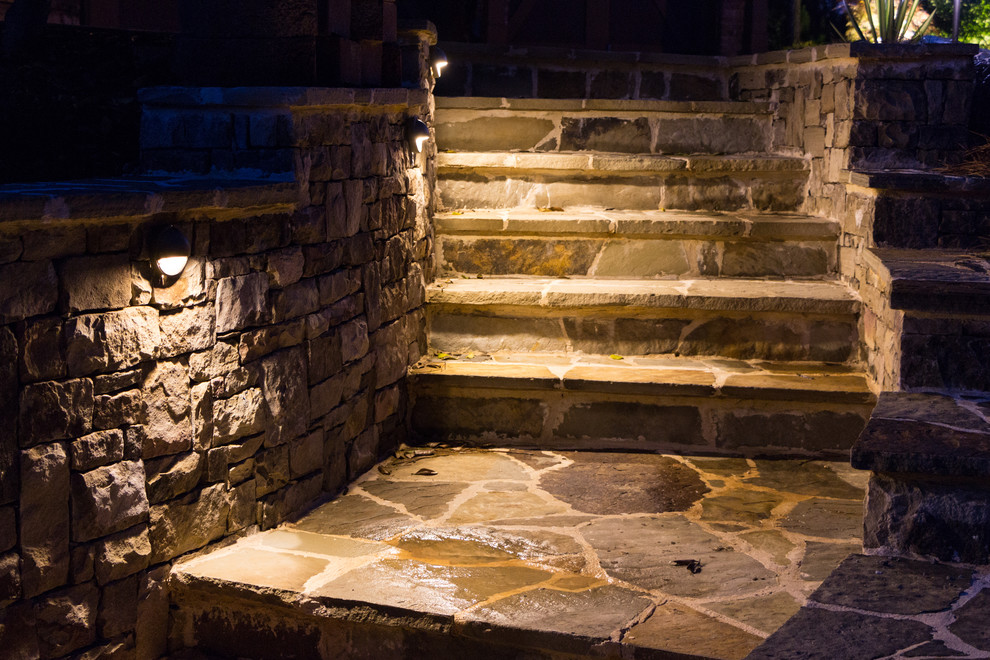 Douglasville, GA House and Yard Project Rustic Patio Atlanta by