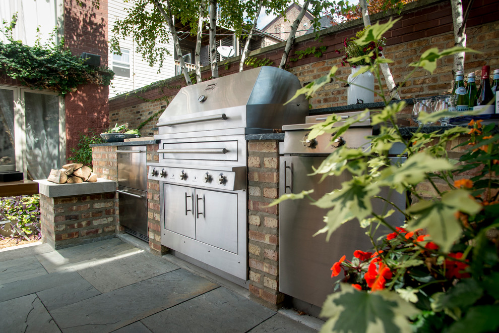 Downtown Chicago Outdoor Kitchen Traditional Patio Chicago by