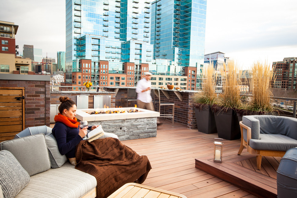 Downtown Denver Rooftop Contemporary Patio Denver by Elevate by