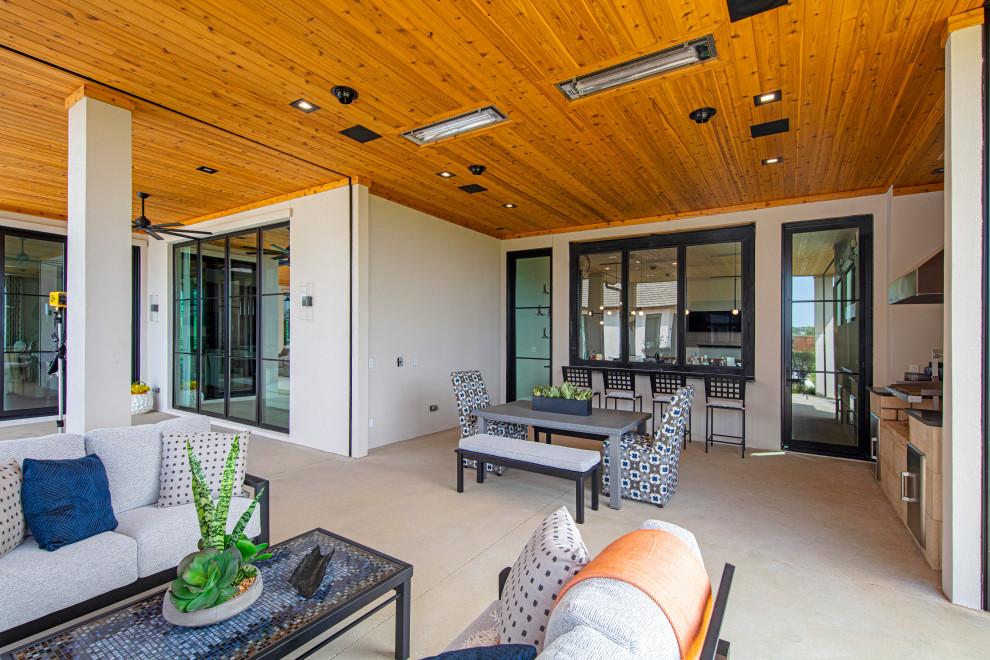 Réalisation d'une terrasse design.